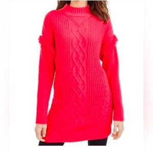 American Rag Women's Cowl Neck Sweater - Bright Red